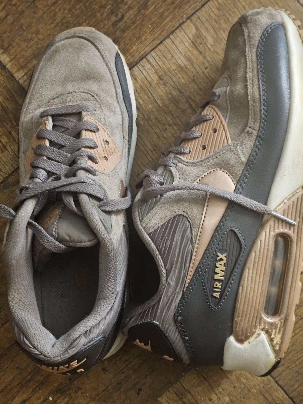 Nike Women's Air Max Sneaker in Taupe, Beige, and Gray